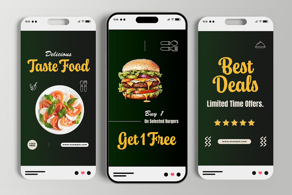 Fast Food Restaurant Story Template, a Social Media Template by MightyDesign (Photo 1 of 6)