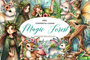 Magic Forest Clipart, an Illustration by CreationArt (Thumbnail 1 of 6)