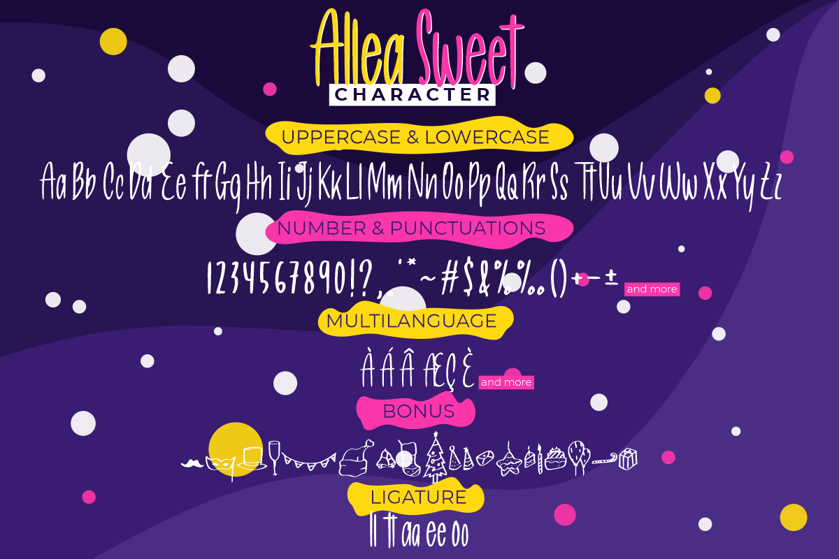 Allea Sweet Display Handwritten, a Font by Glyphstyle (Photo 4 of 10)