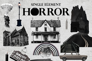 Horror Collage. Halloween Collection