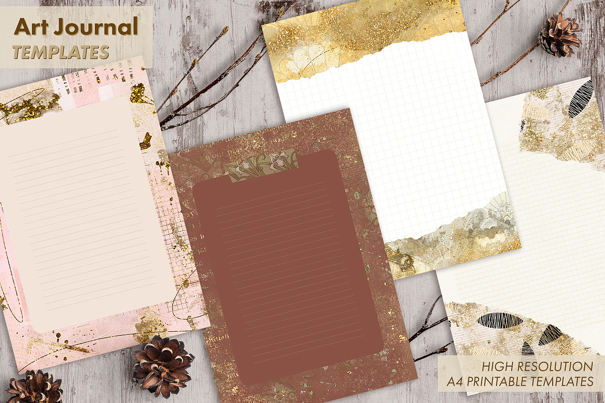 Art Journal Templates, a Stationery Template by LuOtero (Photo 4 of 7)