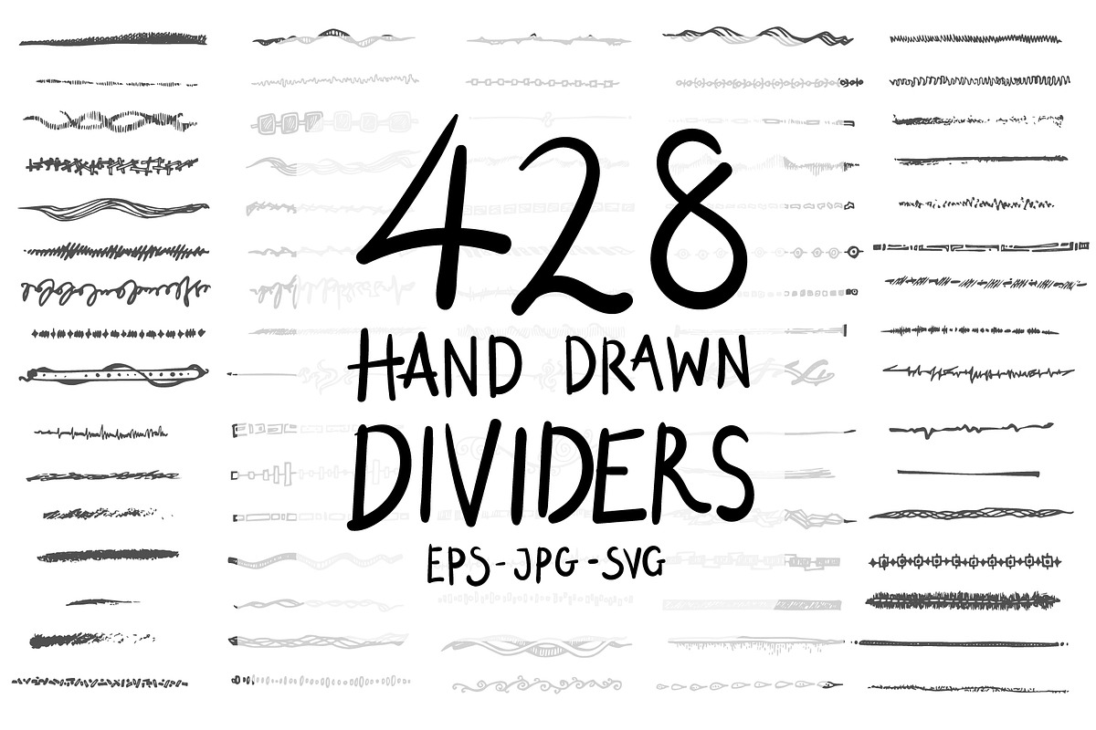 Hand Drawn Doodle Dividers Set, an Illustration by TKDoodle (Photo 1 of 6)