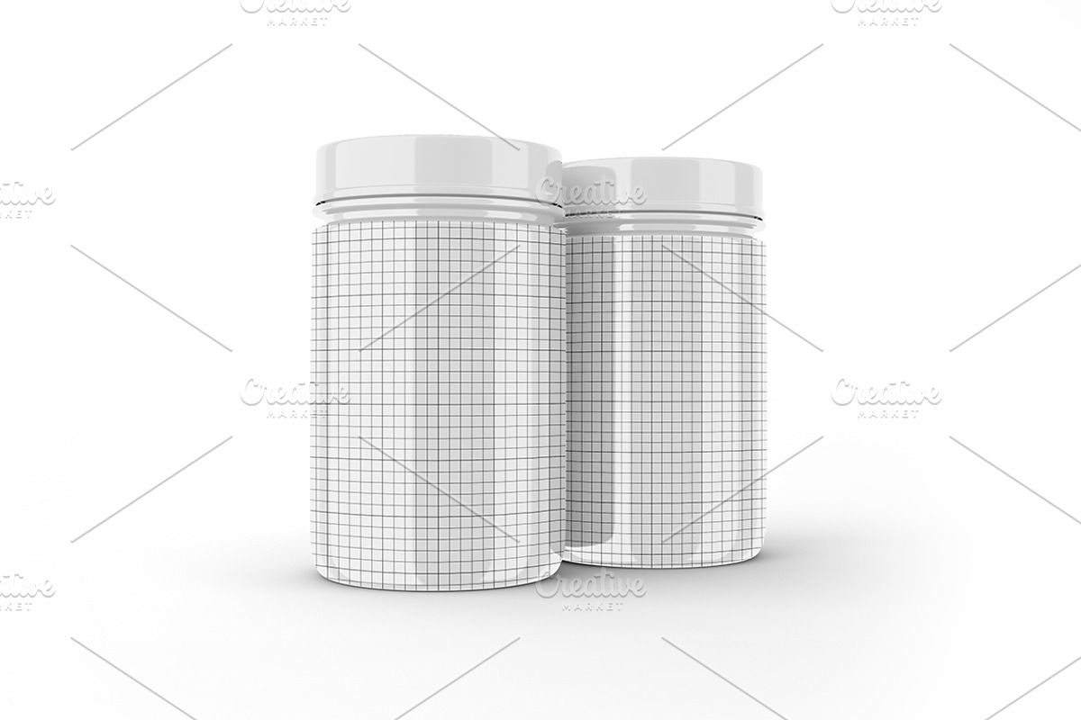 Plastic Jar Mockup, a Packaging Mockup by Qaleb Studio