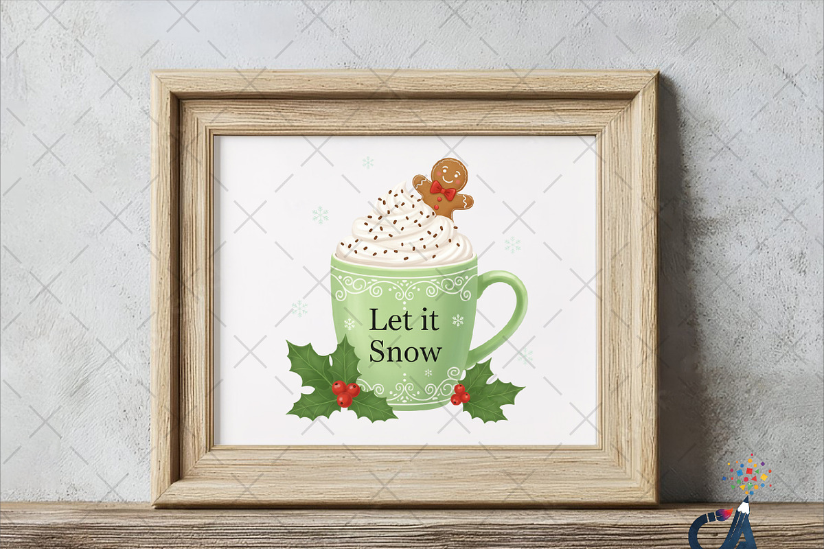 Let It Snow Christmas Coffee PNG, an Illustration by Creative Art (Photo 5 of 6)