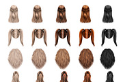Hair clipart, Hair for little girls, an Illustration by Elenbushe (Thumbnail 5 of 9)