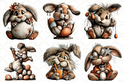 Quirky Easter Bunny Clipart, an Illustration by Black Bird Studio (Thumbnail 5 of 6)
