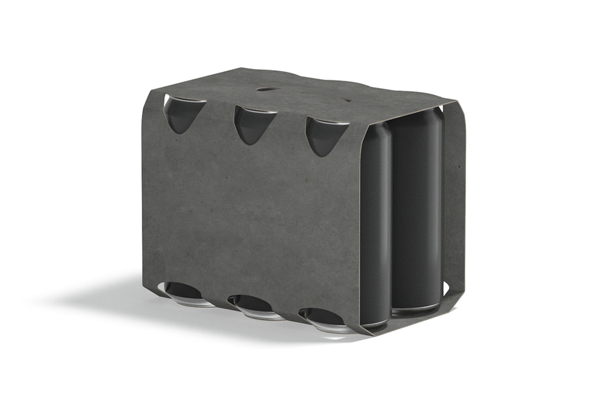 Black Six 550ml Can Pack 3D Model, an Object 3D Model by rebrandy (Photo 1 of 9)