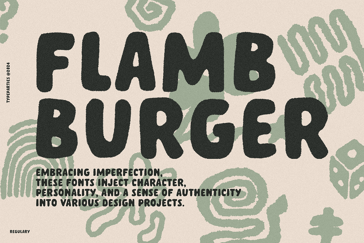 Flamb Burger handwritten font, a Font by Typeparties (Photo 5 of 6)