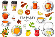 Tea Lovers Clipart Collection, a Food Illustration by Serghei Caraulan (Thumbnail 1 of 3)