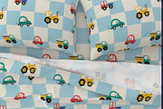 Little Cars Checkerboard Pattern, a Pattern Graphic by Irina Ostapenko (Thumbnail 5 of 5)