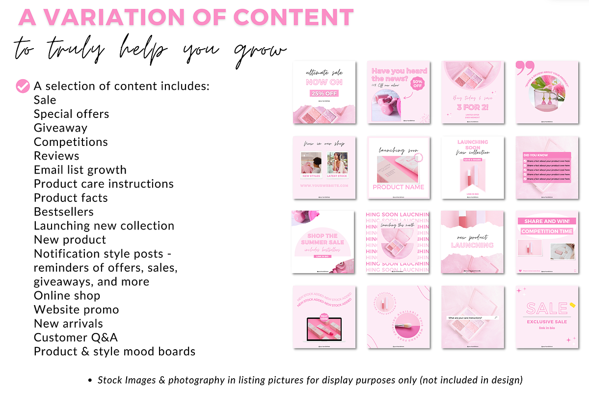 E-commerce Instagram Templates, a Social Media Template by Cate Creates (Photo 8 of 8)