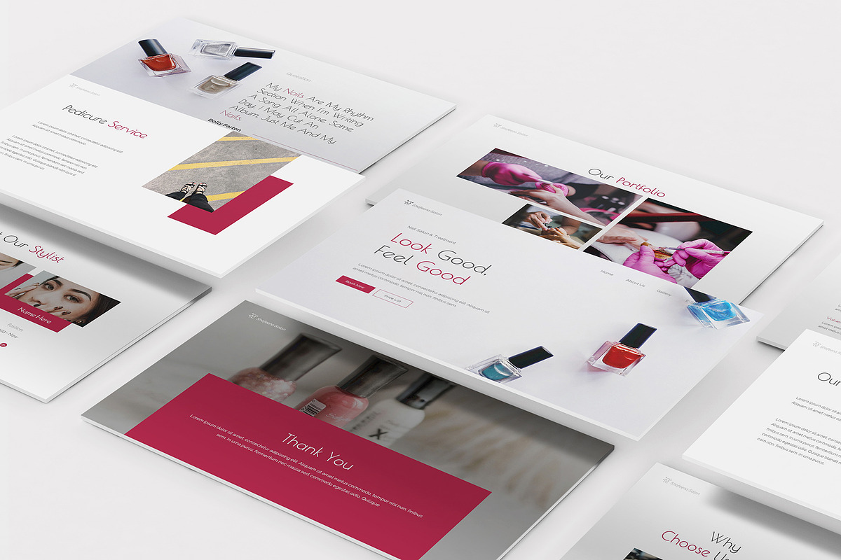 Nail Salon Powerpoint Template, a Presentation Template by Formatika Studio