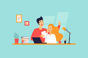 Teamwork, a Person Illustration by Podis (Thumbnail 2 of 5)