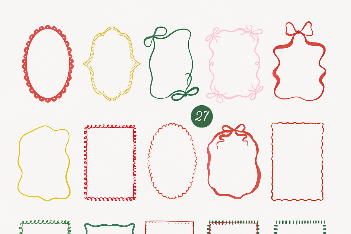 Whimsical Christmas Frames & Clipart, an Object Graphic by Essentially Nomadic (Photo 5 of 9)