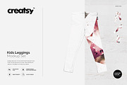 Kids Leggings Mockup Set, a Bottom Mockup by creatsy4 (Thumbnail 1 of 8)