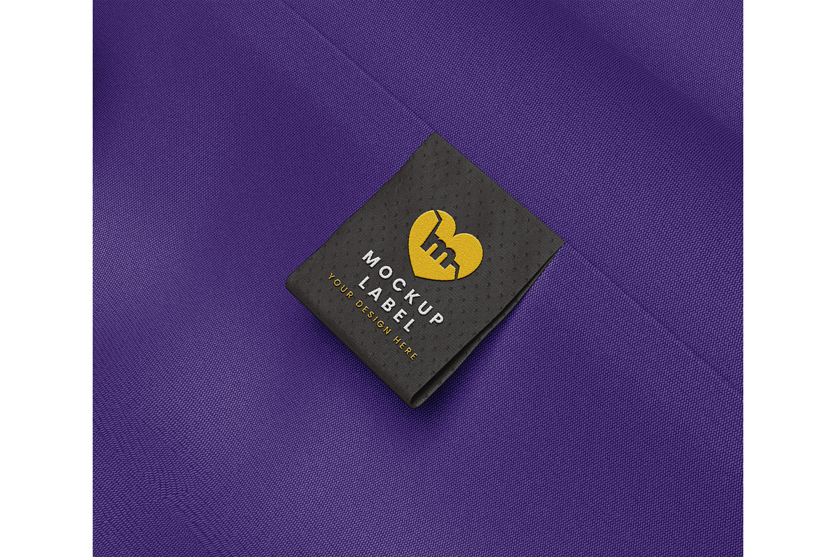 Fabric label embroidery mockup, a Shirt Mockup by mockupocka (Photo 5 of 16)