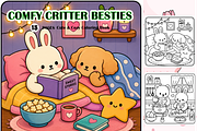 Comfy Critter Besties Cute & Cozy, an Animal Illustration by Design Zone (Thumbnail 1 of 4)