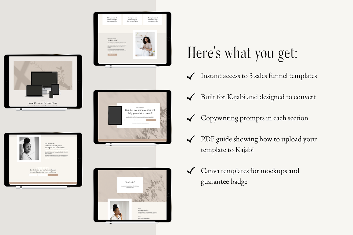 Kajabi Sales Funnel Template Bundle, a Landing Page Template by Pixel & Flow (Photo 3 of 9)