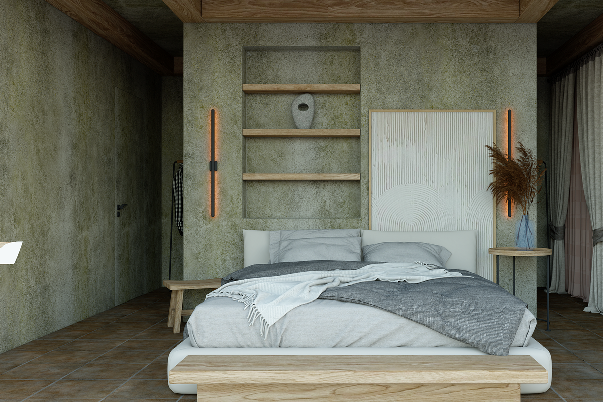 3D Interior Design, Bedroom Mockup, an Architecture 3D Model by ...
