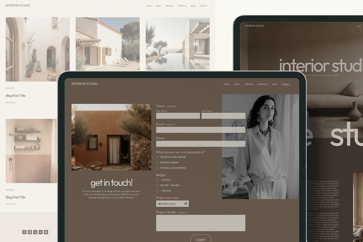 Squarespace Interior Website Theme, a Squarespace Template by Mockup Art Atelier (Photo 3 of 18)