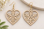 Christmas Snowflake Earrings SVG, an Object Graphic by Canvas Craft (Thumbnail 4 of 4)