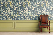 Vintage Wallpaper Paneling Mockup, a Household Mockup by 1001 mockups (Thumbnail 5 of 7)