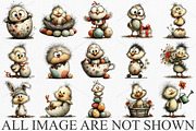 Whimsical Easter Chick Clipart PNG, a Seasonal Illustration by Canvas Craft (Thumbnail 3 of 7)