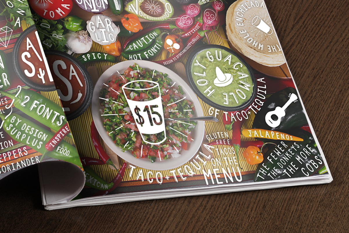 Taco and Tequila, 2 Fonts + Extras! preview 6