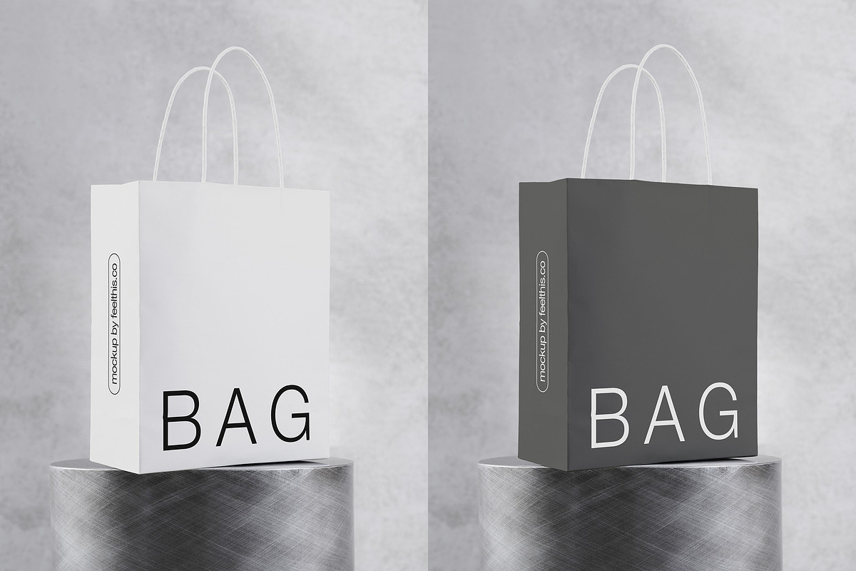 Paper Bag Mockup PSD, a Packaging Mockup by Feel This