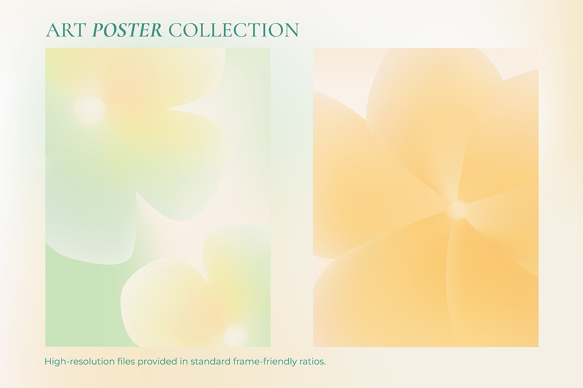 Blurry Florals Abstract Graphics, an Object Illustration by VectorBird (Photo 3 of 7)