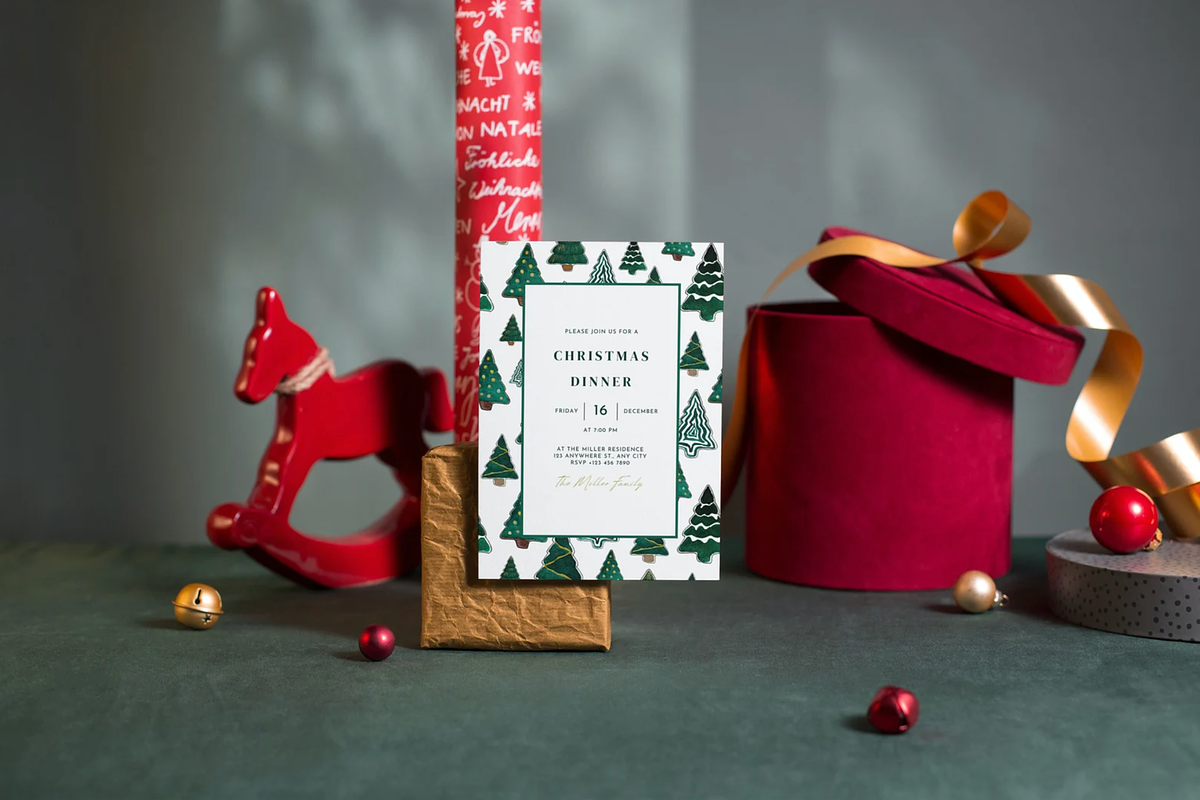 Editable Christmas Party Invitation, an Invitation Template by ForeverPrint (Photo 5 of 9)