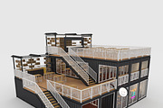 3D Model Container Cafe 9, an Architecture 3D Model by SR 3D Visual (Thumbnail 7 of 23)