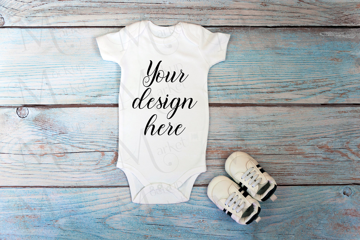 29 Baby Bodysuit mockup bundle., a Print Template by MockupMarket (Photo 17 of 30)