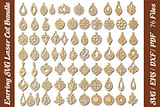 Elegant Earring SVG Laser Cut Bundle, an Object Graphic by DreamCafeArt (Thumbnail 1 of 4)