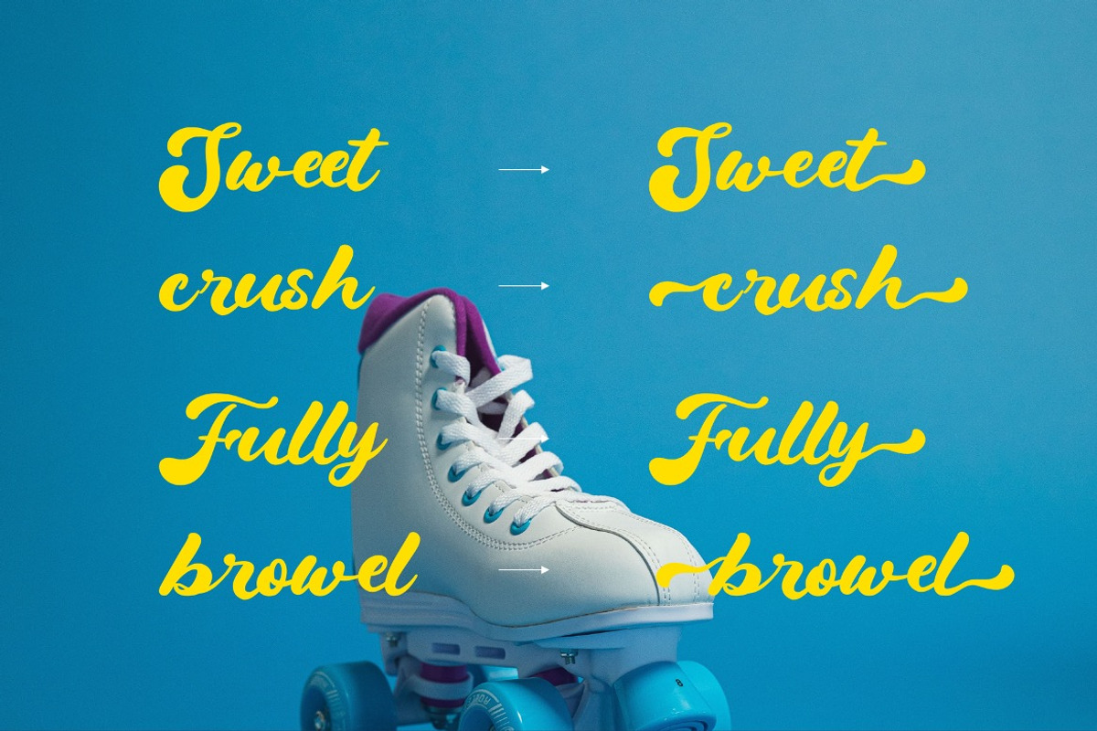 Feebroza - Script Retro Font, a Script Font by Dhabee (Photo 14 of 15)