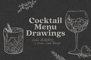 Cocktail Drawing Illustrations &Menu, a Food Illustration by Esther van Helmont (Thumbnail 1 of 4)