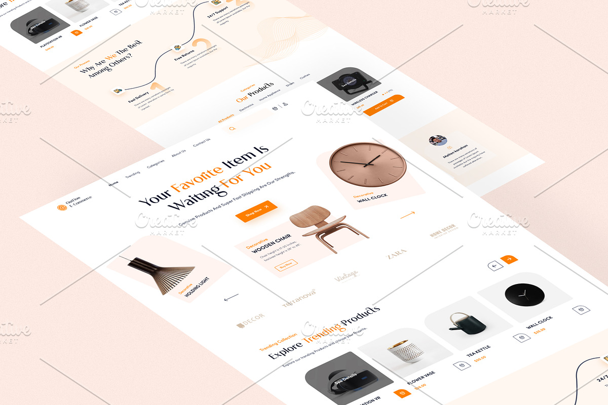 OutFlow E-Commerce Website Template, a Landing Page Template by Tanvir Ahammed Tamim (Photo 3 of 3)