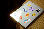 Laptop with Stickers Creation Mockup, a Mockup by Luuqas Design (Thumbnail 12 of 12)