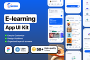 Pakkho -  E-learning Mobile App UI K, an UI Kit Template by piyush608 (Thumbnail 1 of 2)