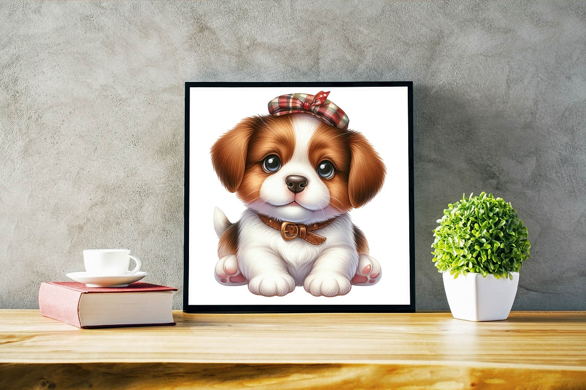 Dog Watercolor сlipart. Cute Puppies, an Illustration by SVGArt (Photo 5 of 7)