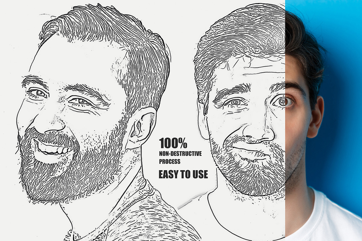 Sketch Cartooniz Photoshop Action, an Action Add-On by DesignCave (Photo 4 of 5)