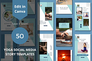 Yoga Social Media Story Templates, a Social Media Template by BoontenStudio (Thumbnail 1 of 8)