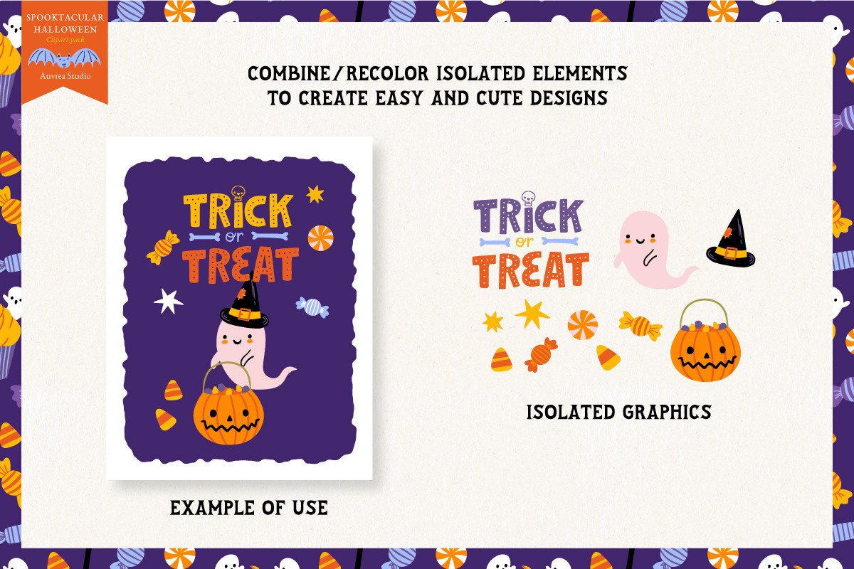 Spooktacular Halloween Clipart pack, an Illustration by Auvrea Studio (Photo 6 of 16)