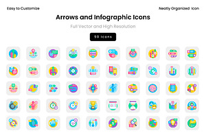 Arrows and Infographic Icons, a Solid Icon by Wencory