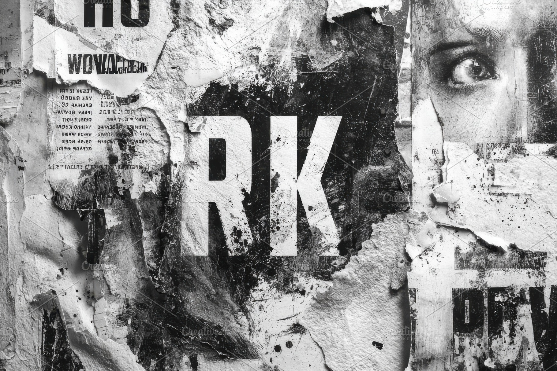 RK Graffiti Wall Texture Abstract Bl, an Abstract Photo by Pixeness Studio