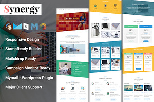 Synergy - Responsive Email Template, an Email Template by Pennyblack Templates