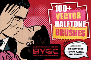 Heartfelt Halftone Vector Brushes, a Brush Add-On by BackYard Graphics Co.