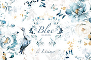 watercolor Blue flowers, Patterns, a Decorative Illustration by Lisima (Thumbnail 1 of 14)
