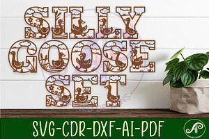Goose themed alphabet letter set. 2