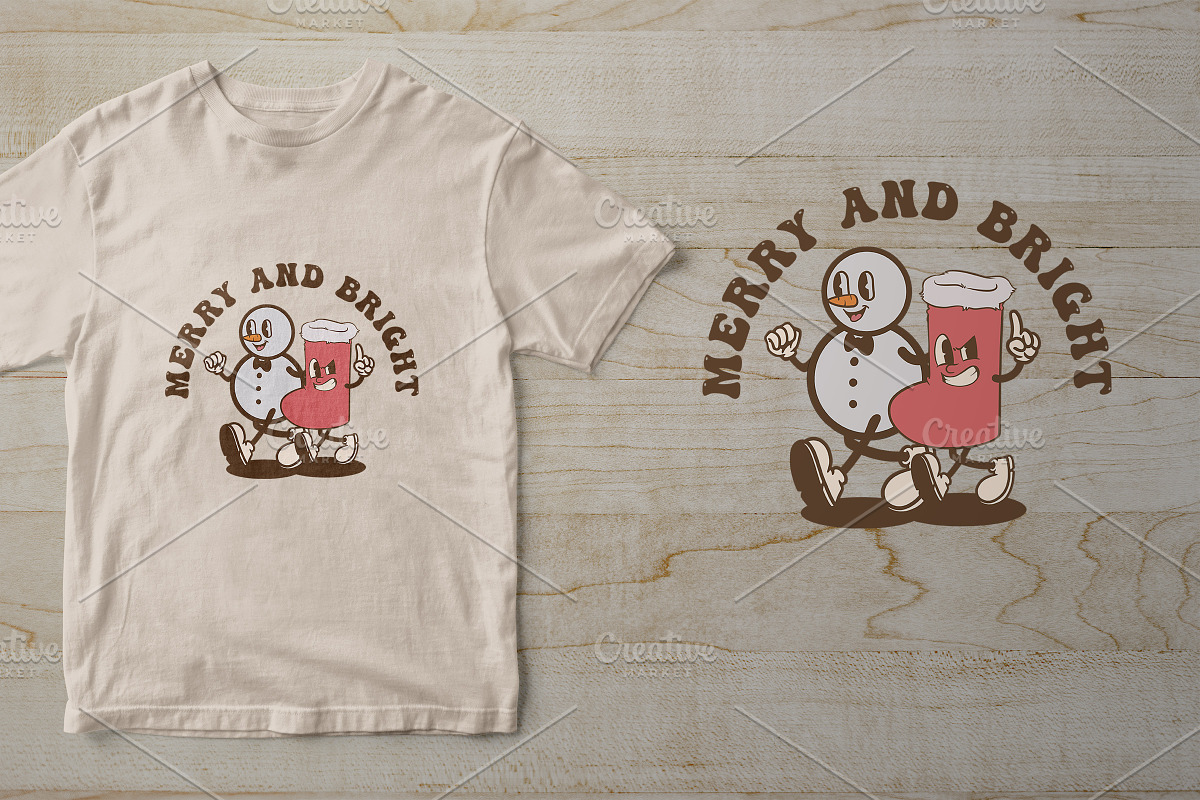 Christmas Snowman Mix Cartoon, an Illustration by vectstudio (Photo 4 of 5)